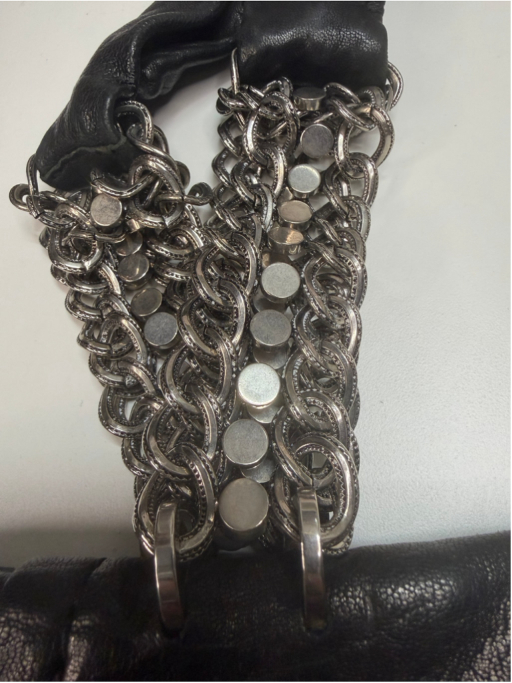 Women's Jimmy Choo Shoulder Bag One Size Black Silver - Picture 4 of 13